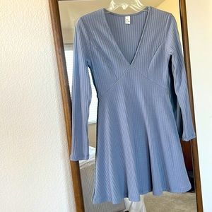 Grey Sweater Knit Dress